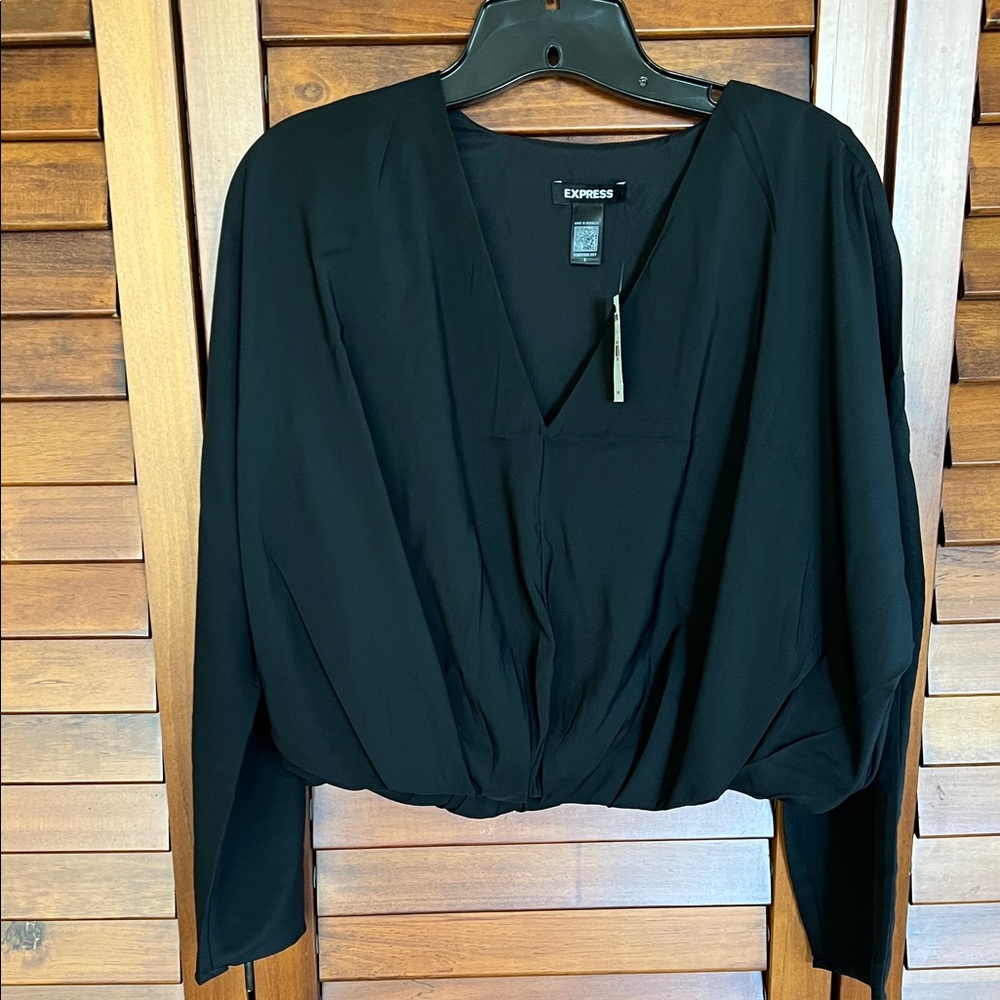 Express Conscious Edit Women's Elegant Black Blouse